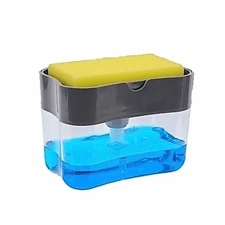 Dispensador  Para Detergente Dispenser  Sabao 2x1 Detergente Suporte Porta Bucha Esponja L