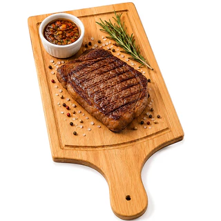 Tábua de Carne Rústica Eucalipto Cabo Esculpido de Corte em Madeira Tábua para Carne Churr