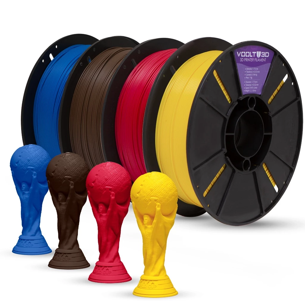 Filamento PLA Velvet Premium 1Kg 1,75mm Efeito Aveludado Impressora 3D FDM Voolt3D Oficial