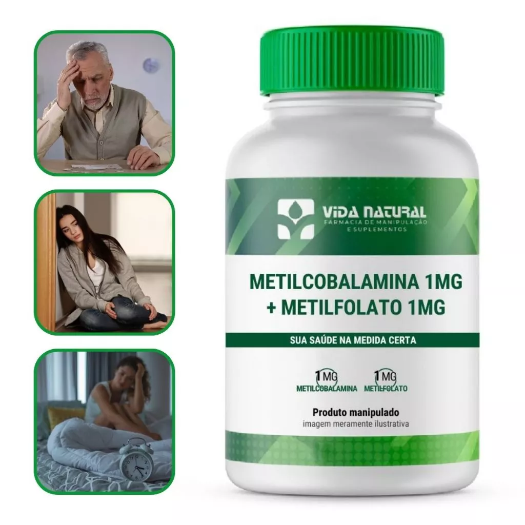 Metilcobalamina 1mg + Metilfolato 1mg em Cápsulas - Vitamina