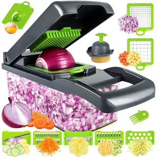 Profissional Multiuso Cozinha Slicer Aço Inox 16 em 1 Fatiador Cortador Ralador De Legumes