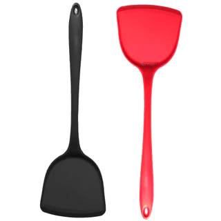 Espátula Reta Silicone Fritura Omelete cozinha utensílios Hambúrguer Pão Duro Restaurante