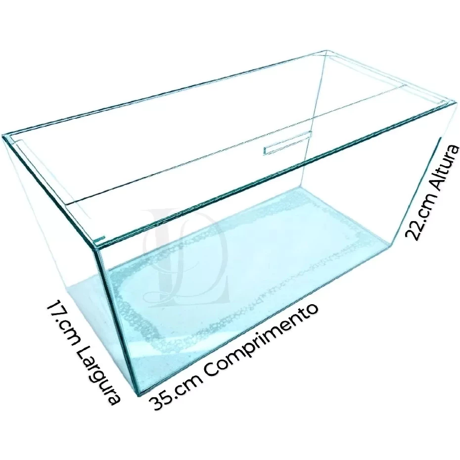 Aquário N4 Retangular 13 Litros Beteira 35x17x22cmPeixes ornamentais plantas artificiaisna fish