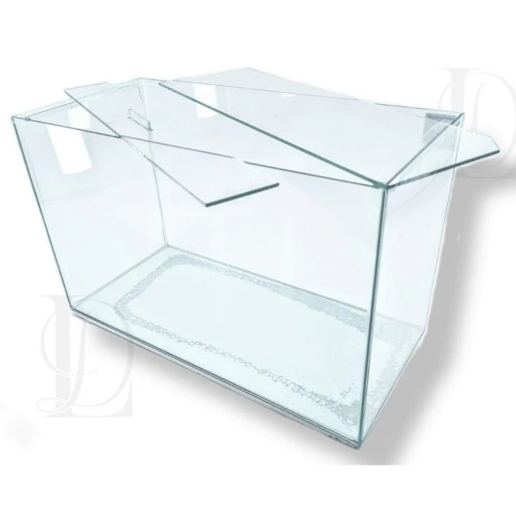 Aquário n5 Retangular 40x19x25cm 19 litros peixes orçamentais plantas artificiais decoração Beteiras Bettas betas