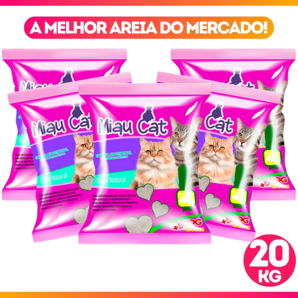 Areia sanitaria Miaucat 20 kg