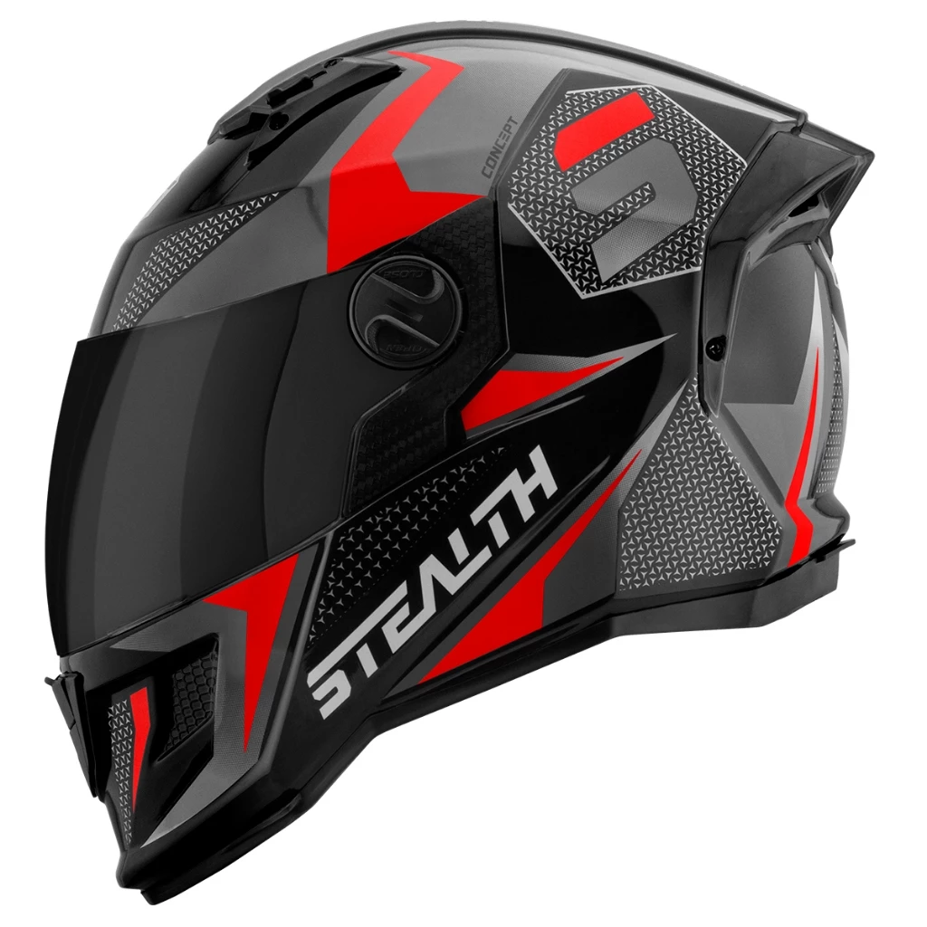 Capacete Fechado Esportivo Stealth Concept Viseira Fumê