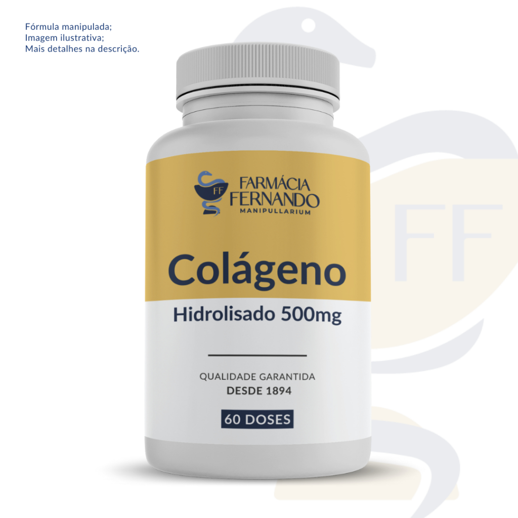Colágeno Hidrolisado 500mg 60 Cápsulas
