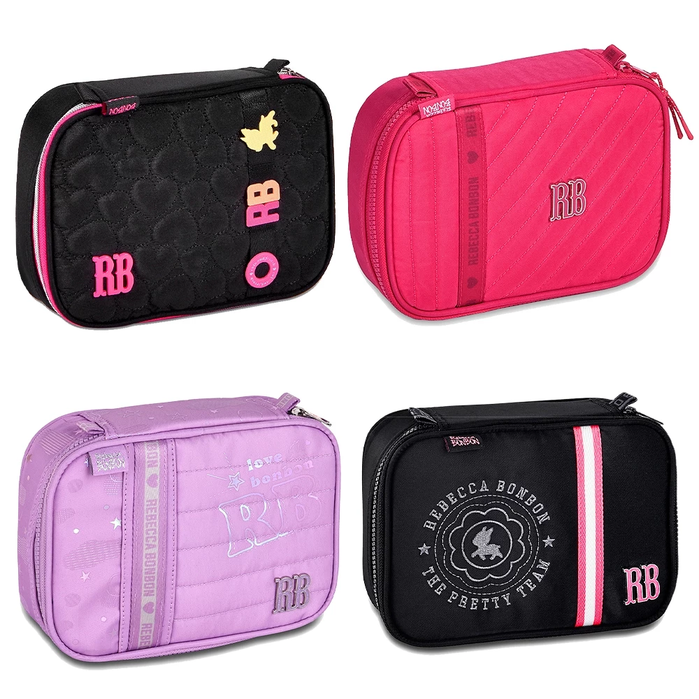 Estojo Universitário Escolar Box 36 Elásticos 100 Pens - Promoção