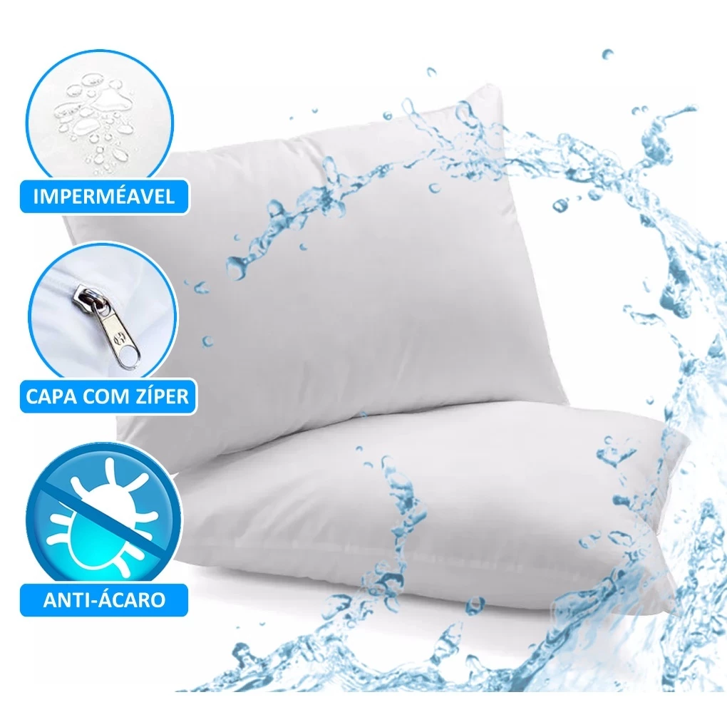 Capa protetora de travesseiro fronha Profissional 100% Impermeável Teka protetc- Envio Imediato
