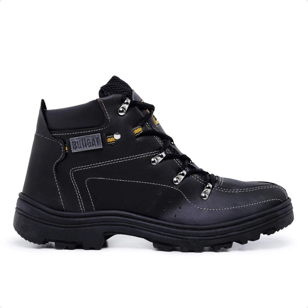 Bota Masculino Coturno Bullgat Cano Médio Motoqueiro Da Moda