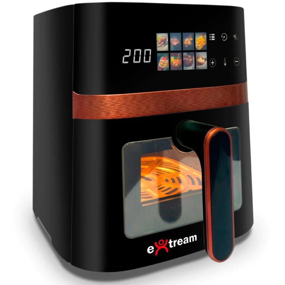 🍟 Air Fryer Fritadeira Elétrica Digital Extream 5,5L Preto e Cobre