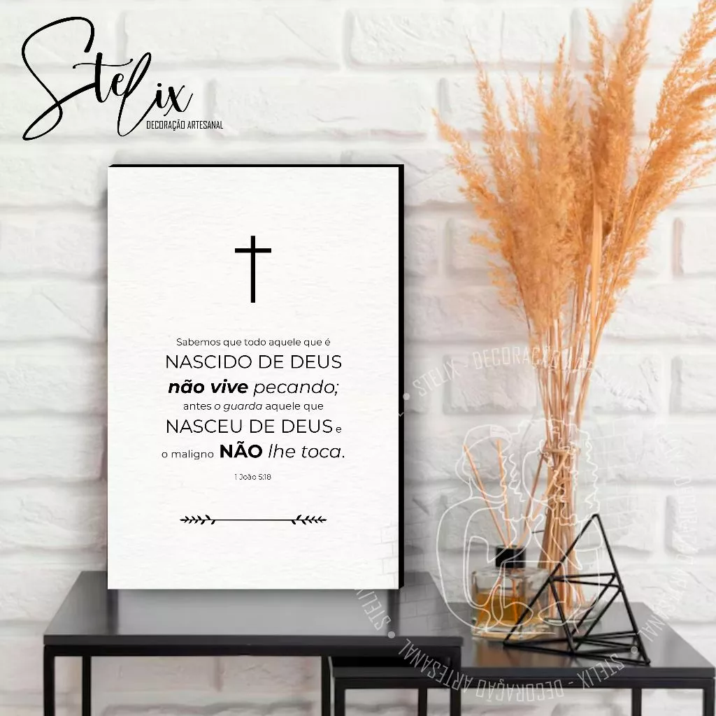Quadro com Versículo — 1 João 5:18