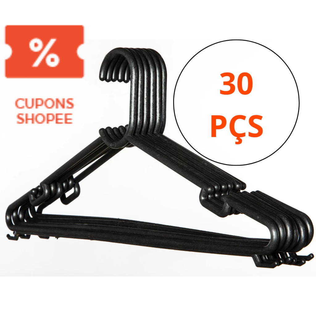 30 unidades cabide redondo resistente adulto