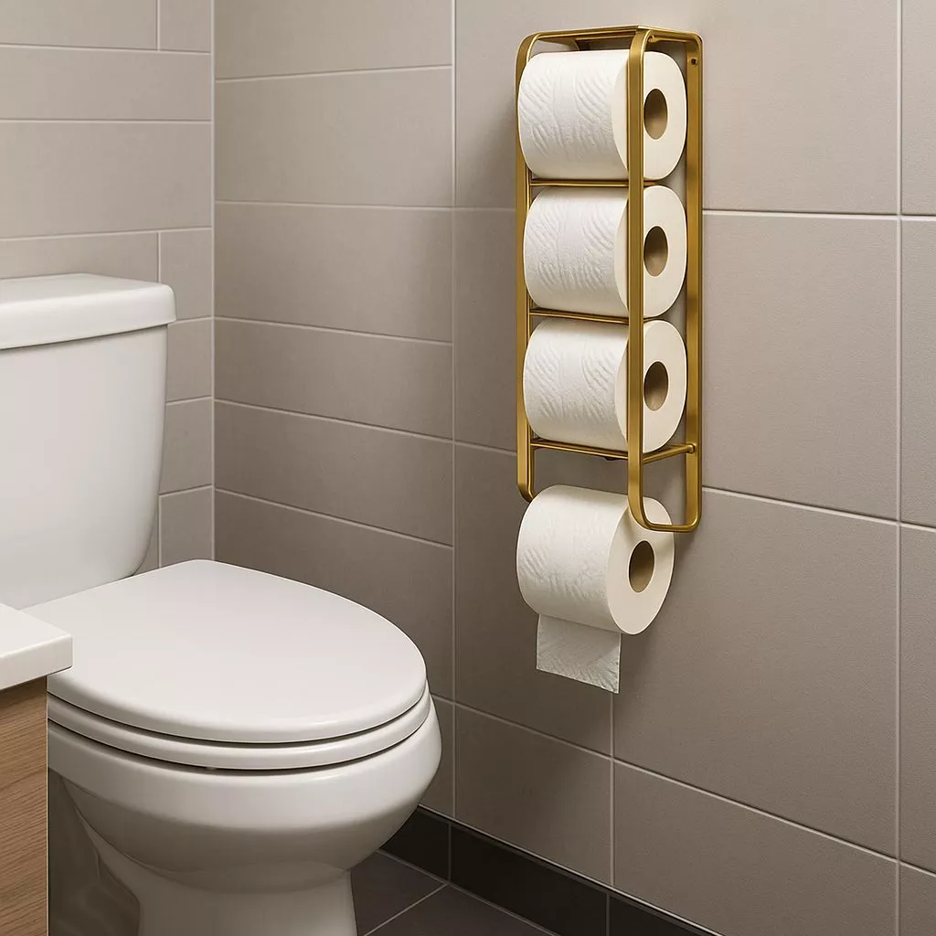 Suporte de Parede para Papel Higiênico - Design Moderno e Prático