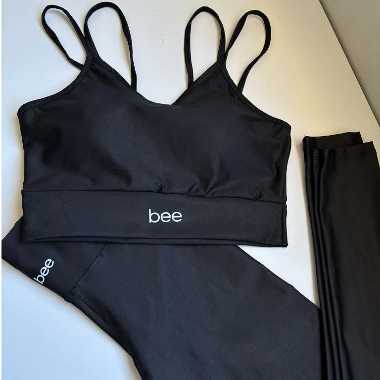 Roupa de Academia Calça Legging Cós Alto Top Feminino Treinar Treino Fitness