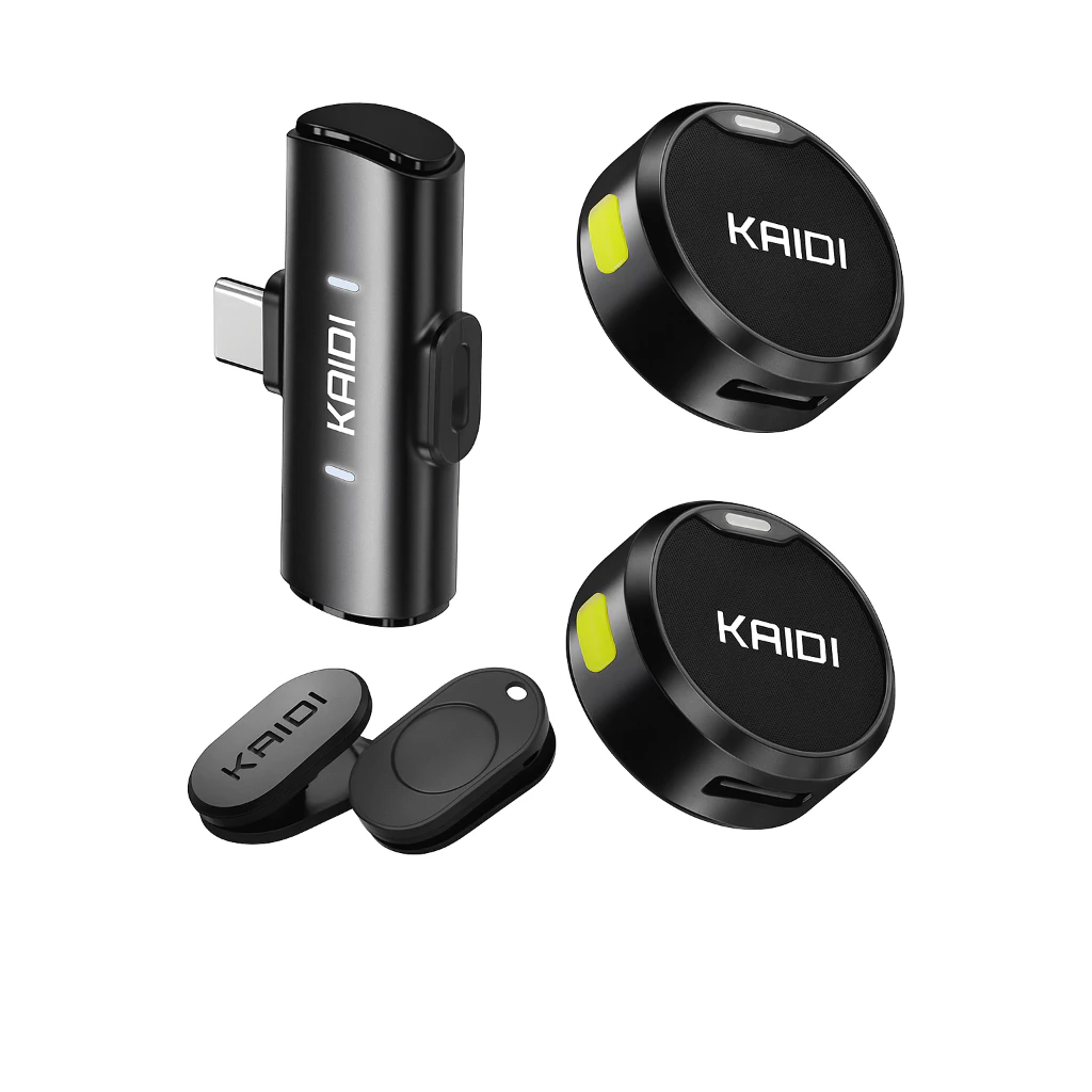 Microfone Lapela Sem Fio Duplo Kaidi Profissional