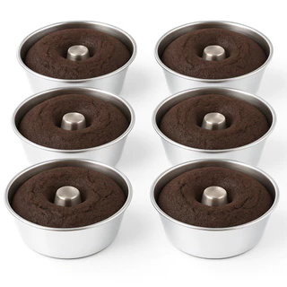 Kit 06 Formas Mini Para Pudim Bolo Vulcão N9 N10 N12 - Confeitaria Ayr Fraier Cozinha Assa