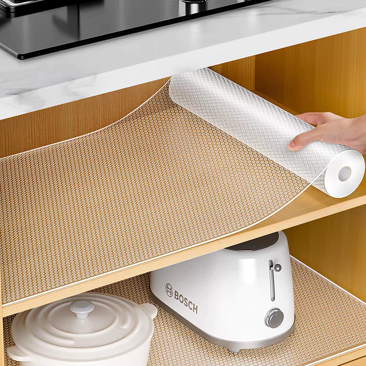 Forro Antiderrapante Para ArmáRio, Gaveta, Geladeira E Guarda Roupas- Transparente 0,6 * 3 Metros