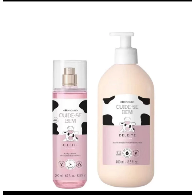 Deleite O Boticário Cuide-se Bem Body Splash 200ml Creme Hidratante 400ml