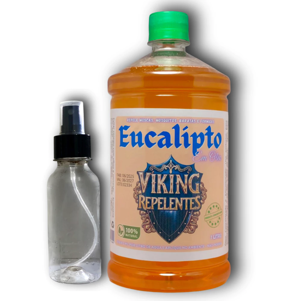 ÓLEO DE EUCALIPTO CONCENTRADO 1L + SPRAY 120ML - REPELENTE DE AMBIENTE
