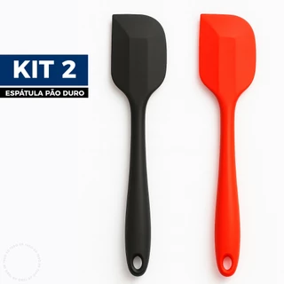 Kit 1/2 Espátulas De Silicone Pão Duro 27cm Raspadora Premium
