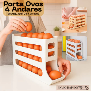 Porta Ovos 4 Andares Rolante para Geladeira