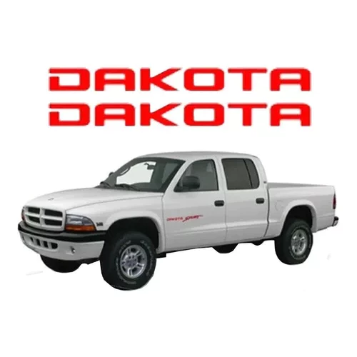 Par Adesivo Dodge Dakota Vermelho Lateral