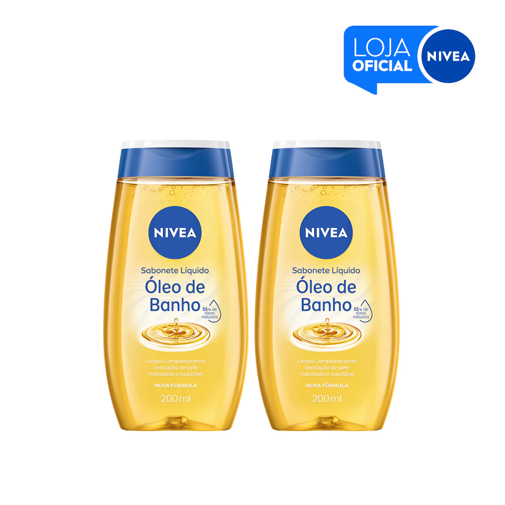 KIT NIVEA Sabonete Líquido Óleo de Banho 200ml - 2 unidades BBB 26