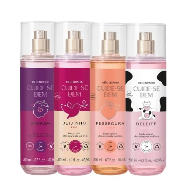 Body Splash Cuide-Se Bem O Boticário 200ml - Perfume Colônia Pós Banho