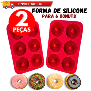 As Formas Donuts 26Cm 6 Cavidades Assadeira De Rosquinhas De Silicone Resistente