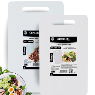 Kit Com 2 Tábua De Corte Superchef Pvc Cozinha Original Line de Churrasco Corte Carnes Bra