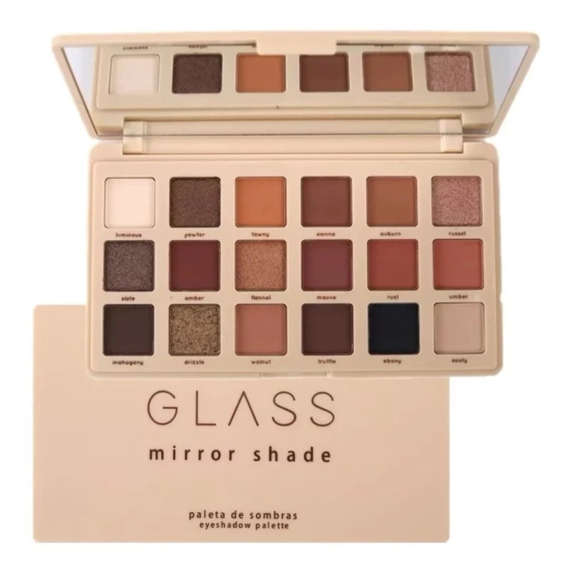 Paleta de Sombras Glass Mirror Shade 18 Cores Ruby Rose Make Completa Profissional Envio Full