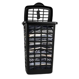 Cesto de Roupas Telado 28L Black – Elegância e Praticidade para sua Lavanderia!