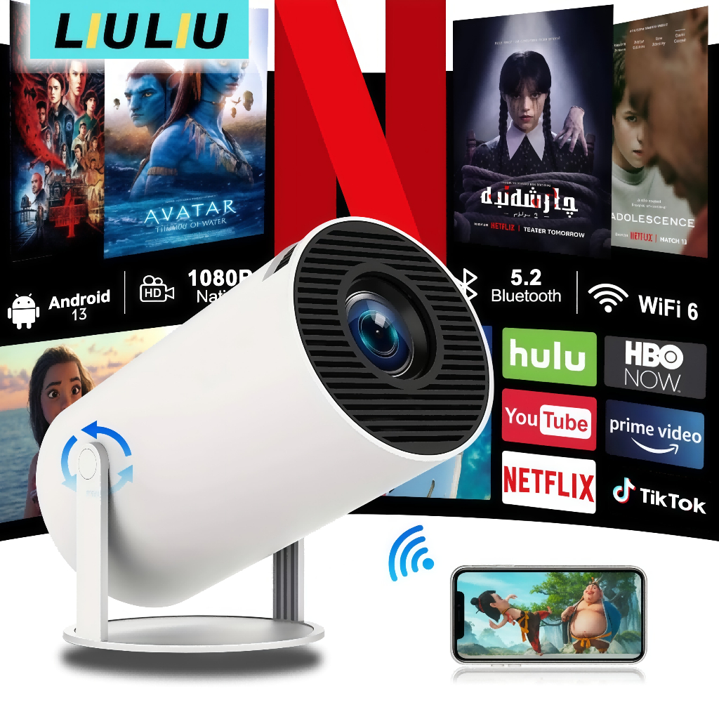 Projetor 4K HD 150 Polegadas Celular, Xbox, PS, Pc