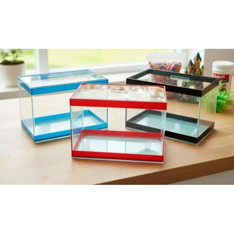 Aquário 4,2 litros Retangular 25x12x15cm Para Peixes betas e plantas ornamental decorativo presente