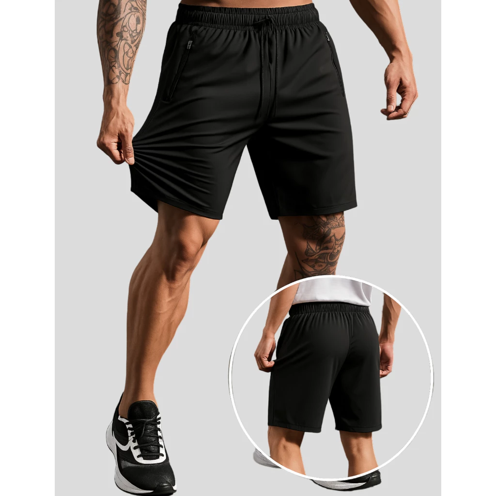 Shorts masculino para treino em poliamida e elastano Shorts masculino para treino em poliamida e elastano
