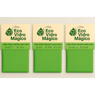 Limpa Vidros 1,2 OU 3 Espelhos Inox  Prático Fácil 40  cm x 40 cm pan'os magico PANO 40x40
