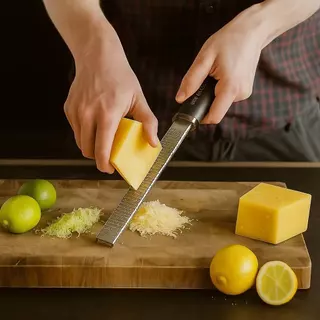 Ralador Zester Culinário Raspas Limão Laranja Profissional Inox Extra Fino