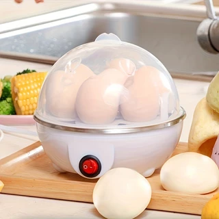 Cozedor de Ovos Elétrico Portátil Cozinha à Vapor 110V/220V Cores disponíveis (Branco Azul