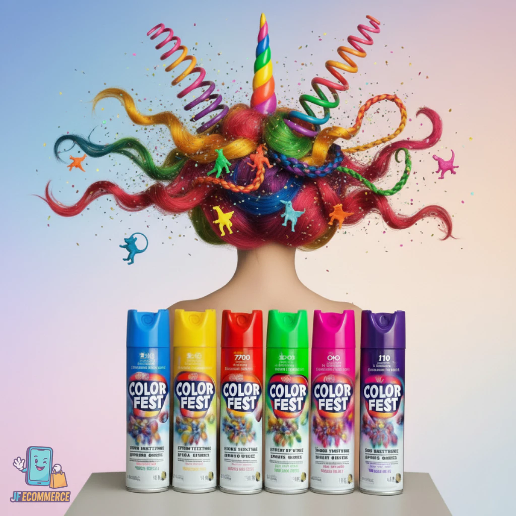 Kit Spray Colorido Fluorescente Cabelo Corpo Tinta Temporária Carnaval Festa Show Cosplay Seguro