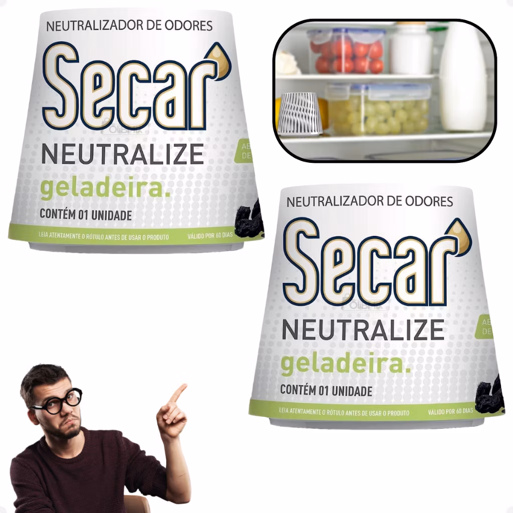 Kit 2 Tira Acaba Elimina Mau Cheiro Odor Ruim Geladeira Neutralizador Desodorizador Carvão Ativado