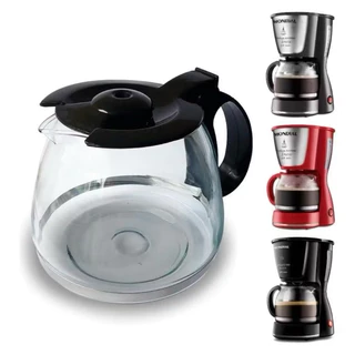 Jarra de Reposição Para Cafeteira Mondial Dolce Arome Inox 18 Xicaras ,Cor Preta , Vidro R