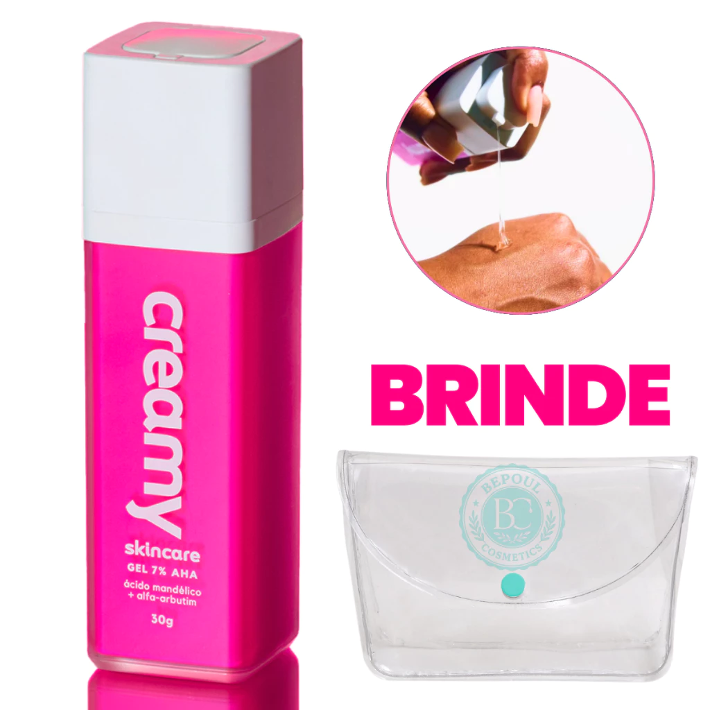 GEL CLAREADOR ANTIACNE CREAMY SKINCARE ÁCIDO MANDÉLICO  7% + ALFA-ARBUTIN + ALANTOÍNA CREAMY