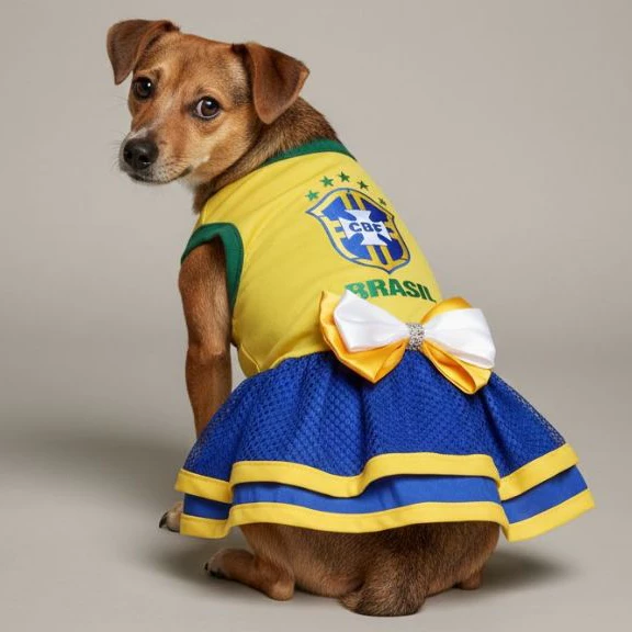 Vestido Pet Brasil Roupinha Da Copa 2026 Para Cachorro Roupinha Do Brasil Para Cachorro