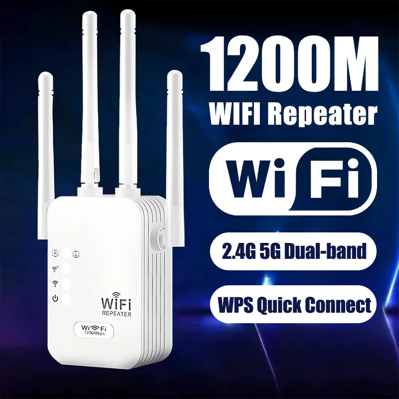 Repetidor WiFi 1200 Mbps 110V/220V Ultra Rápido Sinal Forte rede sem fio Amplificador De Sinal G8