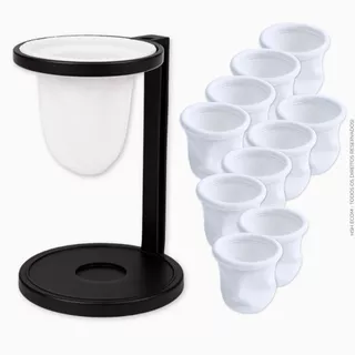 Mini Coador De Café Individual de Pano Gourmet com Suporte Desmontável + Refil Extras