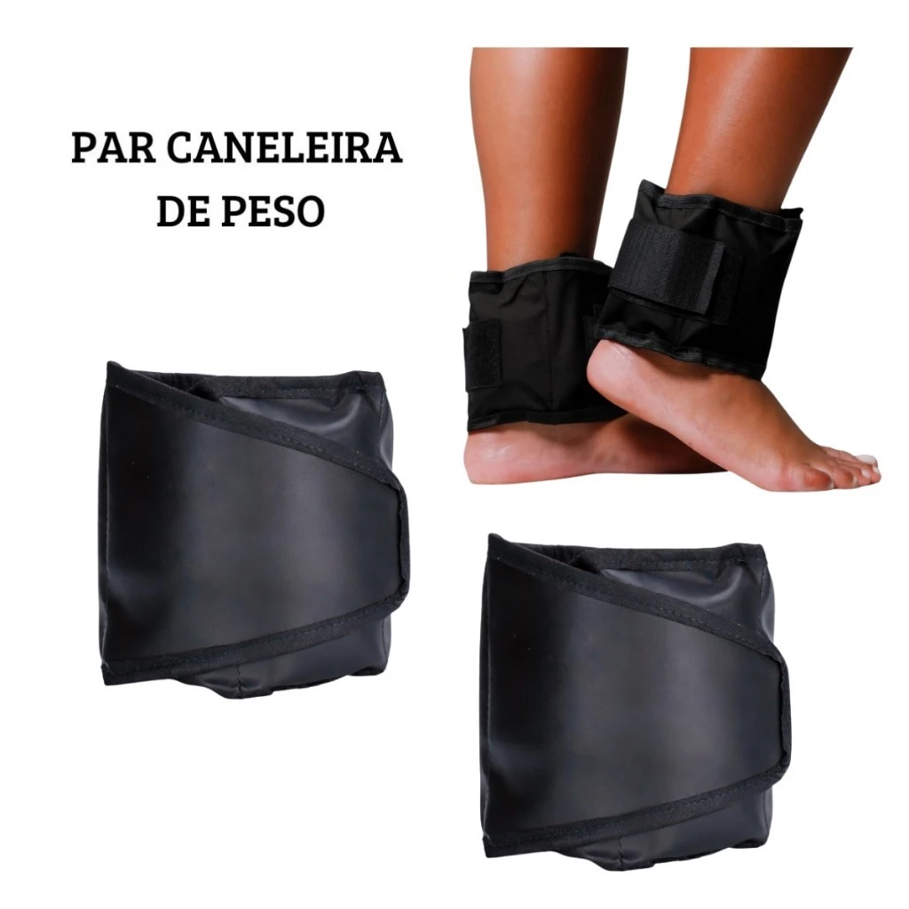 Caneleira/Tornozeleira de Peso Premium para Exercícios - 500g a 5kg  Treino Funcional, Academia e Reabilitação