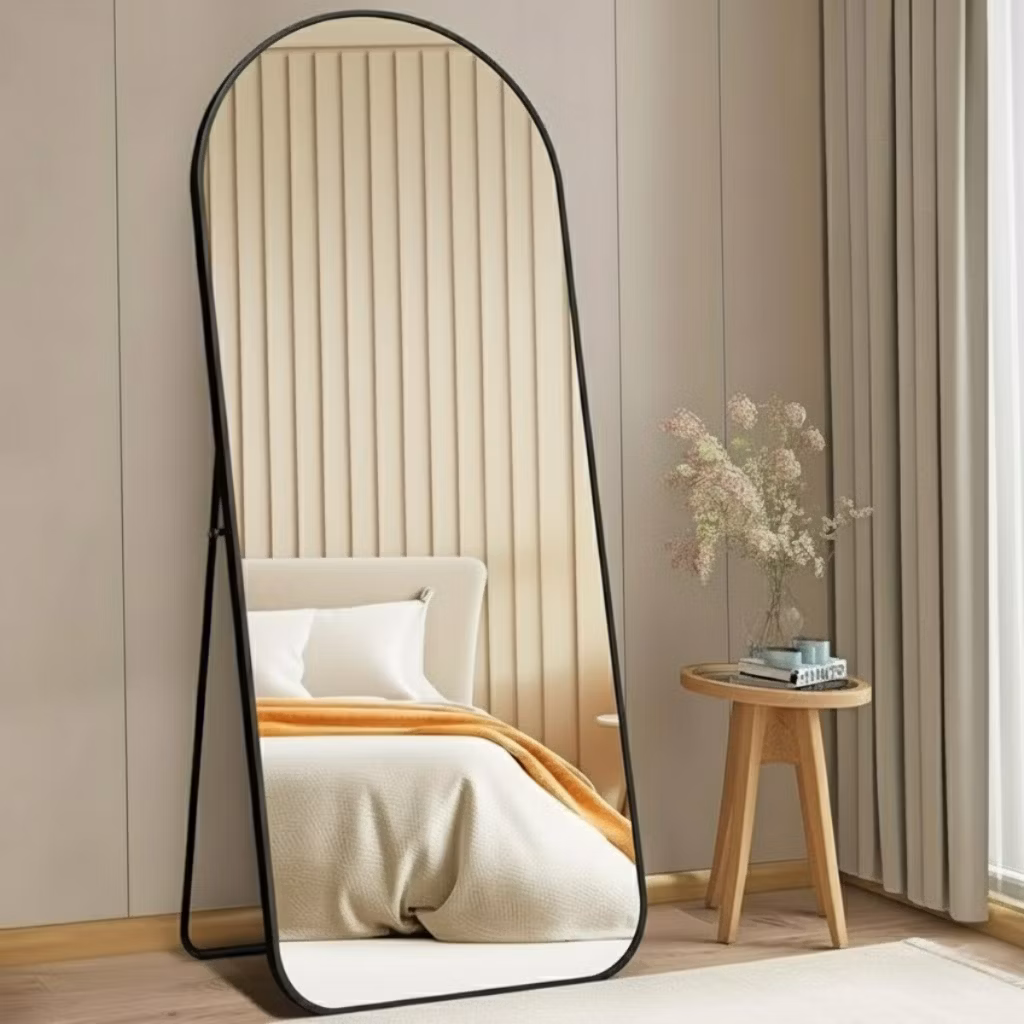 Espelho Arco Corpo Inteiro Base Reta 170x70 150x60 110x50 Aluminio Casa Decorativo