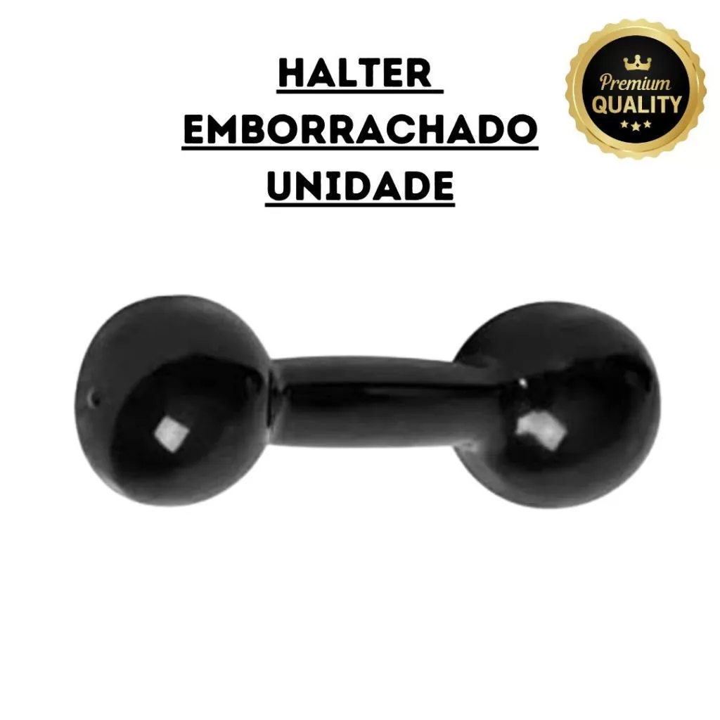 Peso Academia Halter Emborrachado Unidade - 1 Kg ao 5 Kg Treino Musculação Em Casa