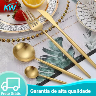 24/48 peças Jogo Talheres Inox Slim faqueiro Em Aço para cozinha utensílios domésticos